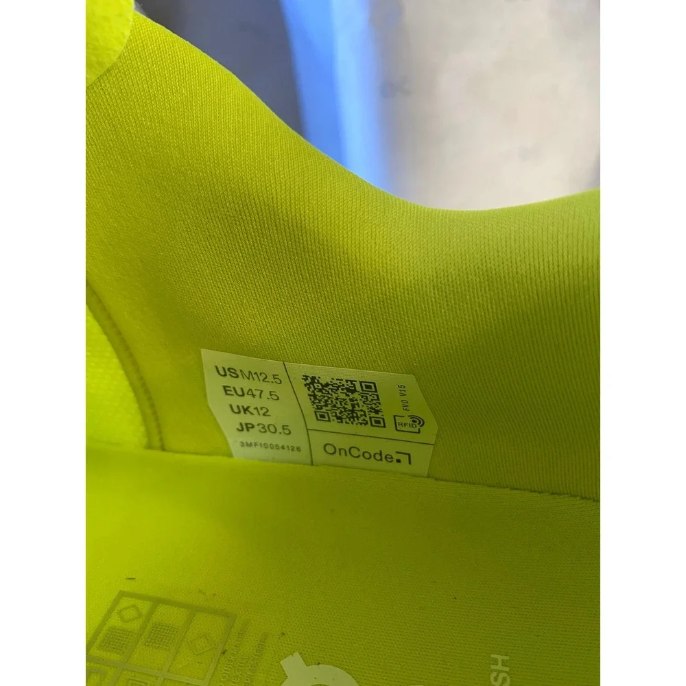 On Running Cloud 5 Push Men's Running Shoes White Yellow‎ Size 12.5